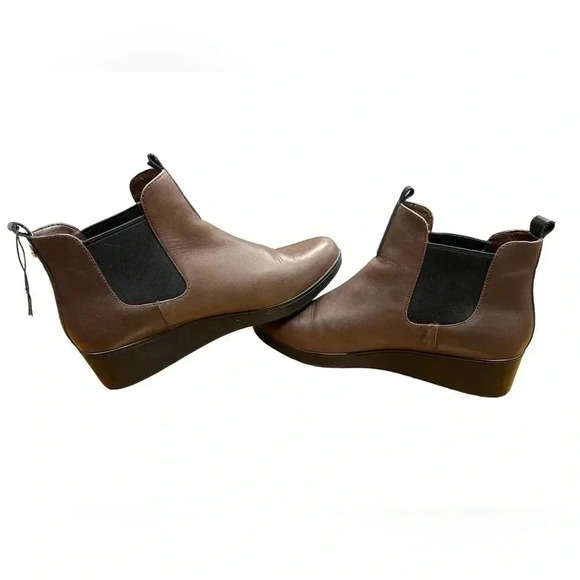 Cole Haan Signature Grandos Waterproof Wedge Brown  Chelsea Boots Size 8.5 - Picture 5 of 12